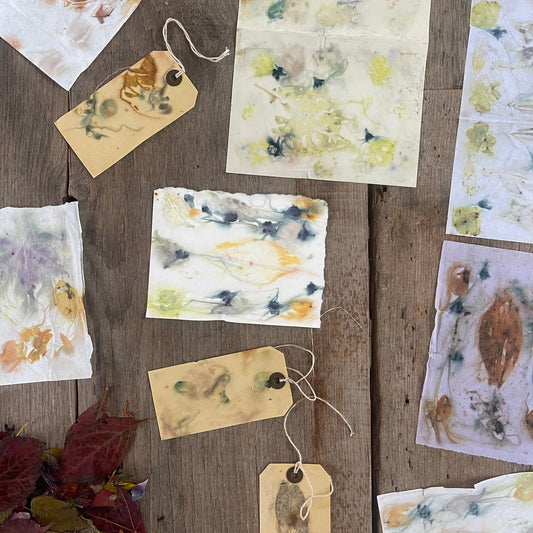 Homemade Notecards with Leaves & Flowers  - Sunday, Sept 14th